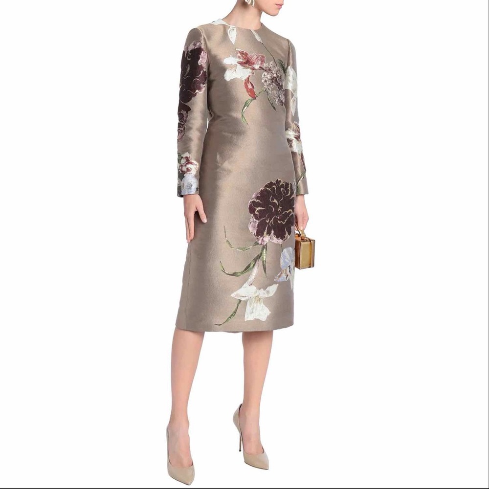 VALENTINO FLORAL JACQUARD KIMONO 1997 DRESS